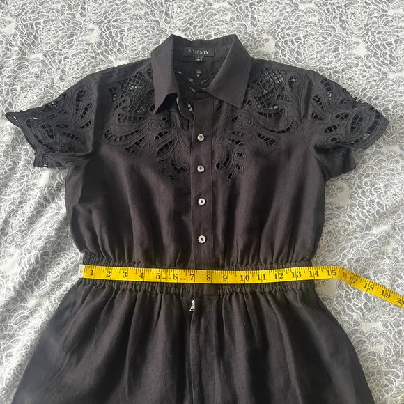 Intermix Black Lace Detail Short Romper Size 4 - Picture 9 of 9